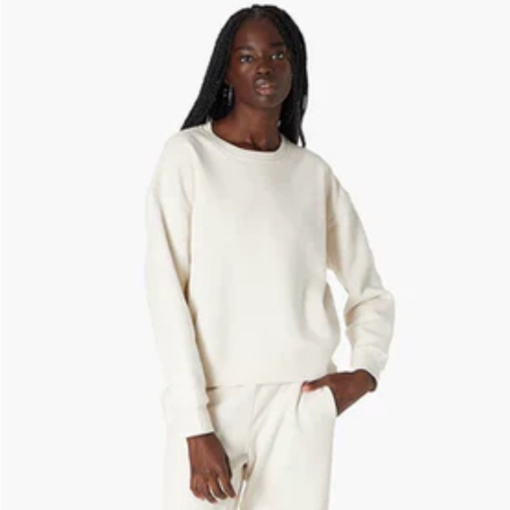 TKEES Cream Women's Crew Neck Sweater